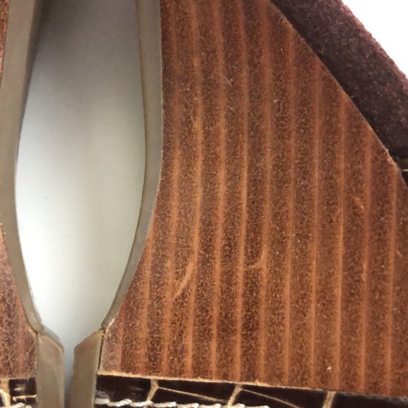 Aerosoles Swishing well Brown Wedge Leather sandals Size 7M - Picture 16 of 16